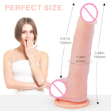 7.68 Inch Silicone Soft Flexible Realistic Dildo With The Keel