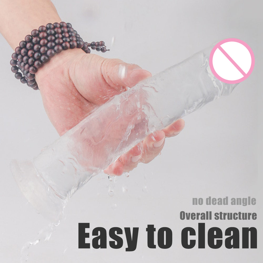 4 Kinds Size Super Suction Transparent Realistic Dildo Ball-free