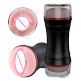Oral Sex & 3D Textured Vagina Double-end Soft Men Masturbation Stroker