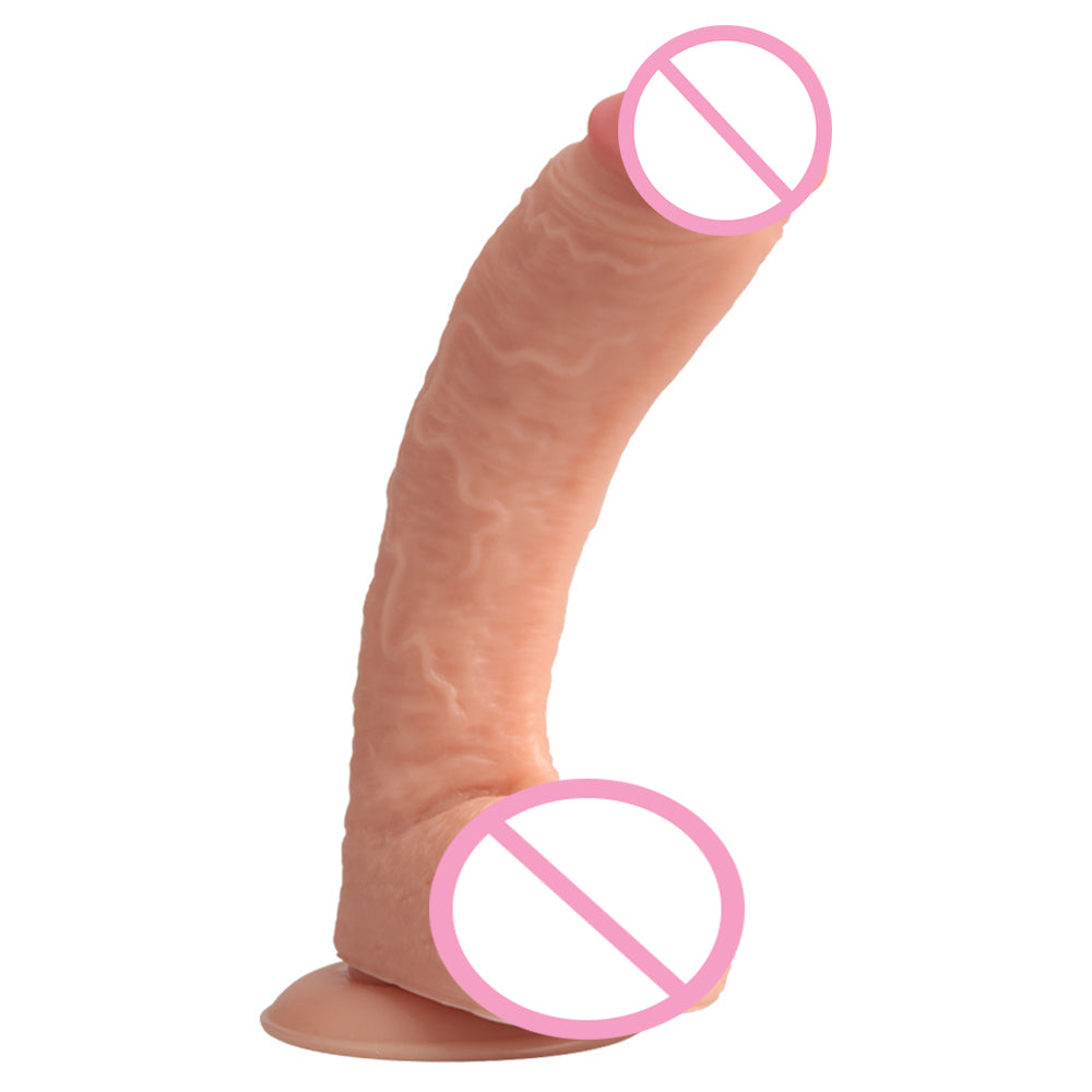 10.6 Inch Curved Huge Realistic G-Spot Dildo Vaginal Anal Play