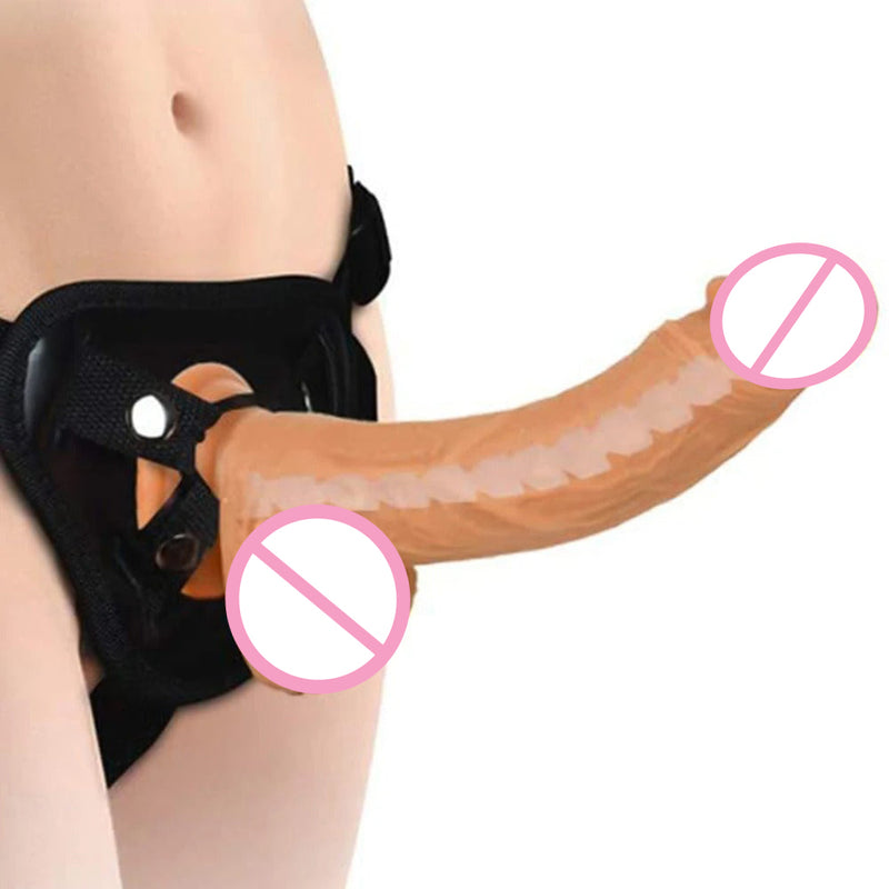 Best 8 Inch Removable & Bendable Realistic Silicone Harness Strap On Dildo