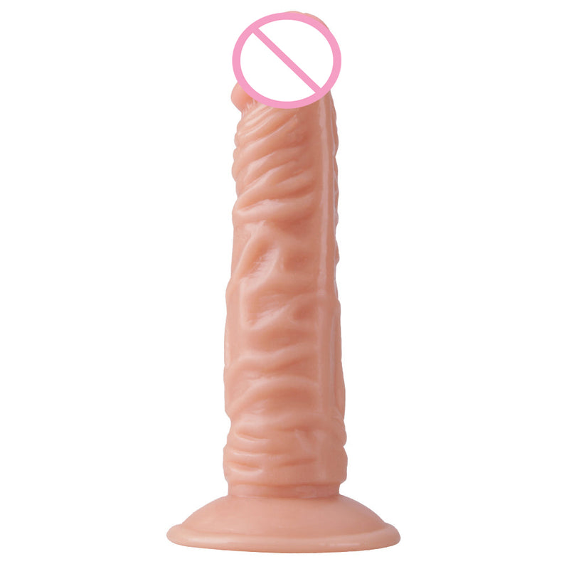 6.1 Inch Realistic Veined Dildo Without Scrotum For Anal Beginners
