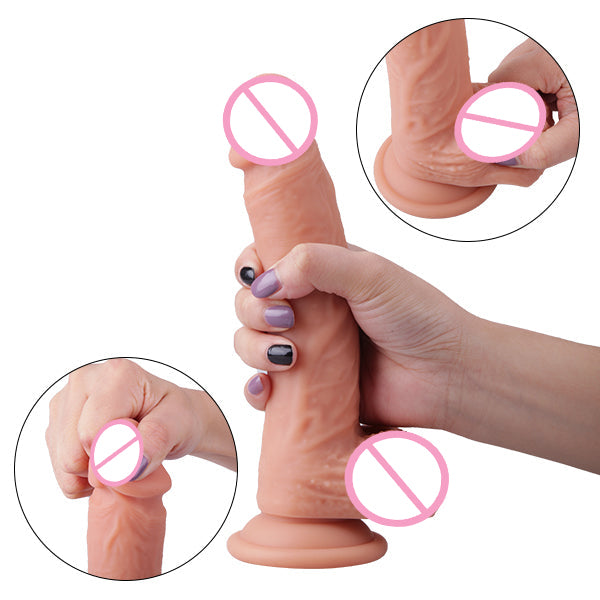 8.9 Inch Vibrating Wearable Strap-On Realistic Dildo Remote Control