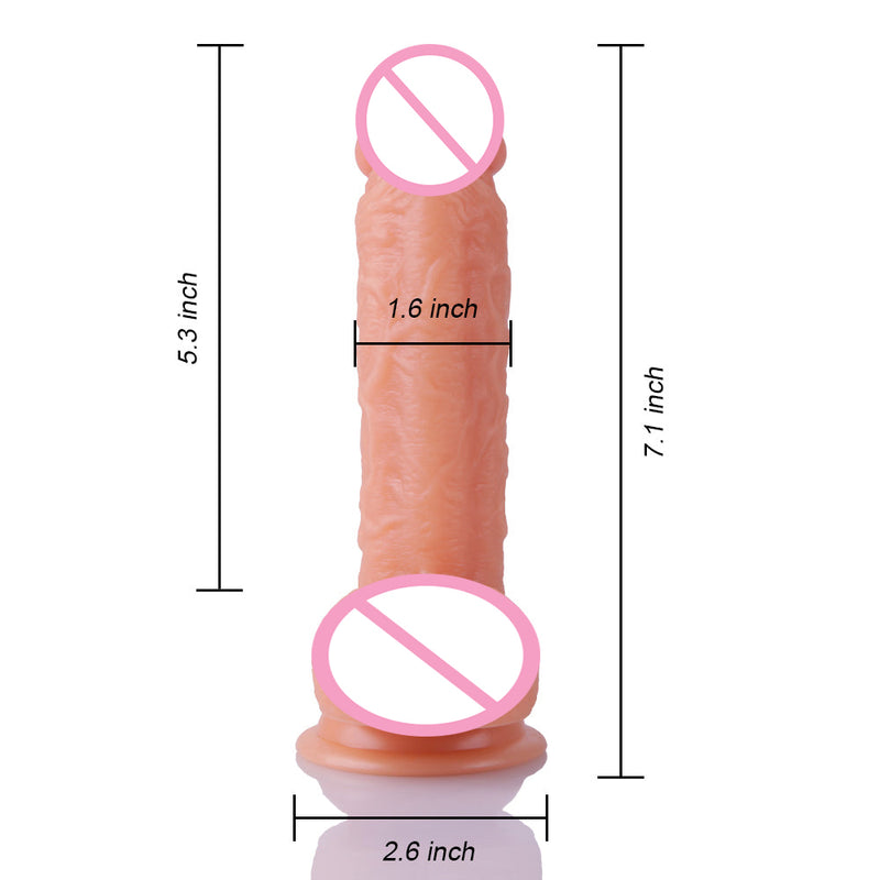 7.1 Inch Realistic G Spot Dildo For Beginner With Strong Suction Cup