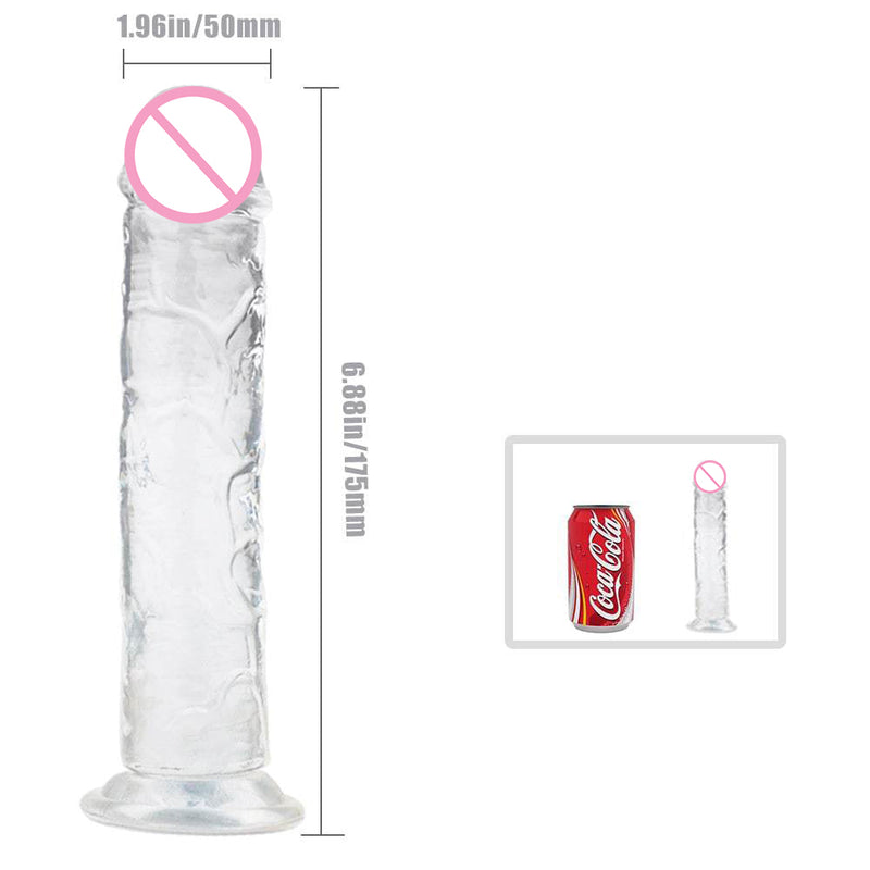 4 Kinds Size Super Suction Transparent Realistic Dildo Ball-free