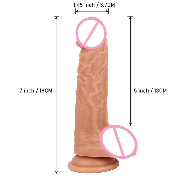 7 Inch Realistic G-Spot Dildo for Vaginal Anal Stimulation