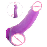 7.68 Inch Silicone Soft Flexible Realistic Dildo With The Keel