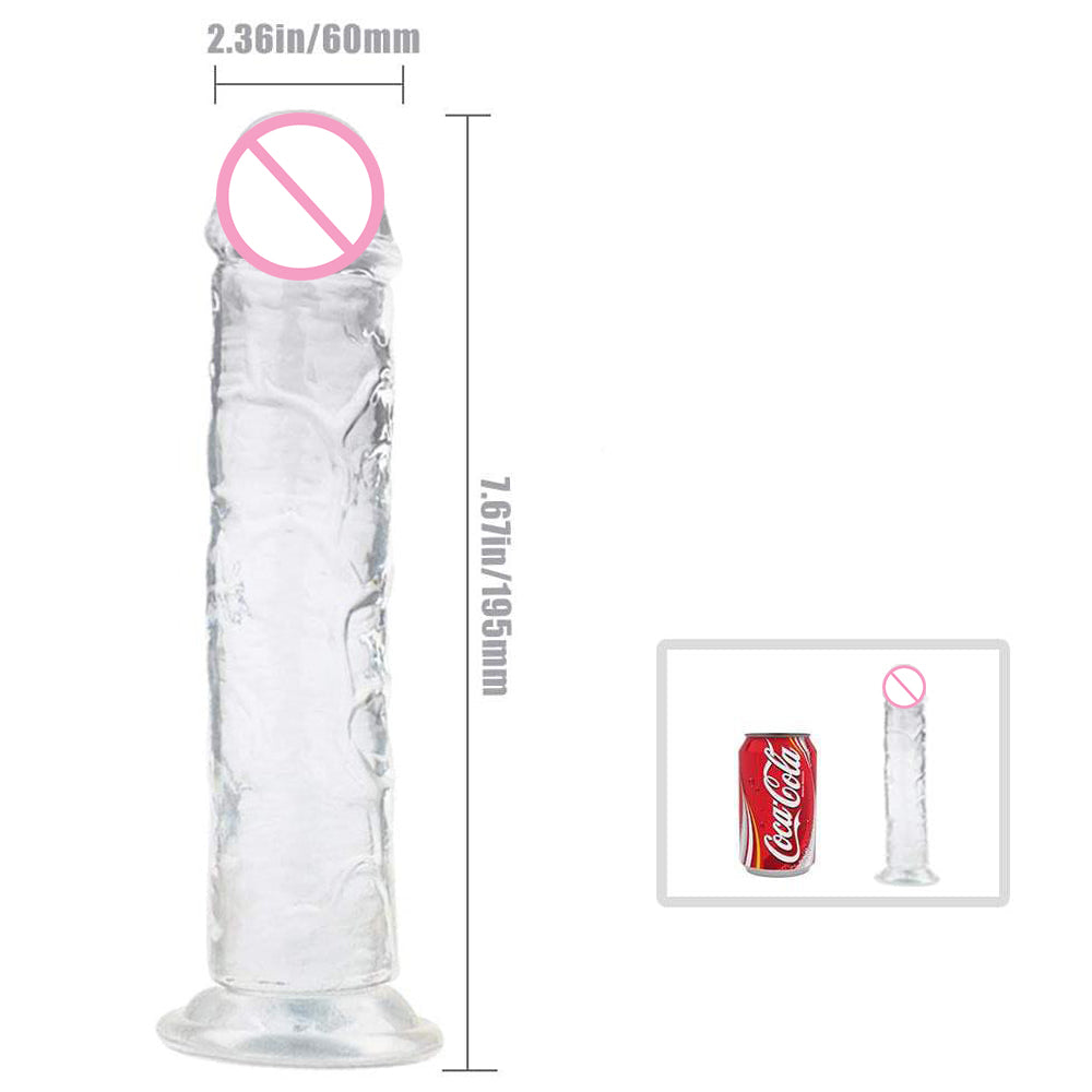 4 Kinds Size Super Suction Transparent Realistic Dildo Ball-free