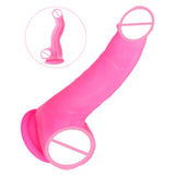 7.68 Inch Silicone Soft Flexible Realistic Dildo With The Keel