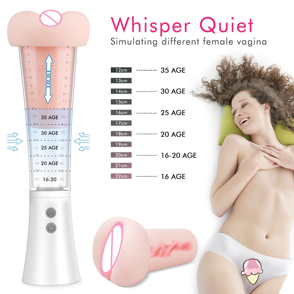 2 IN 1 Detachable Male Masturbation Cup Automatic 9-Suction Enlarger