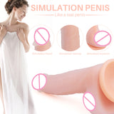 7.68 Inch Silicone Soft Flexible Realistic Dildo With The Keel