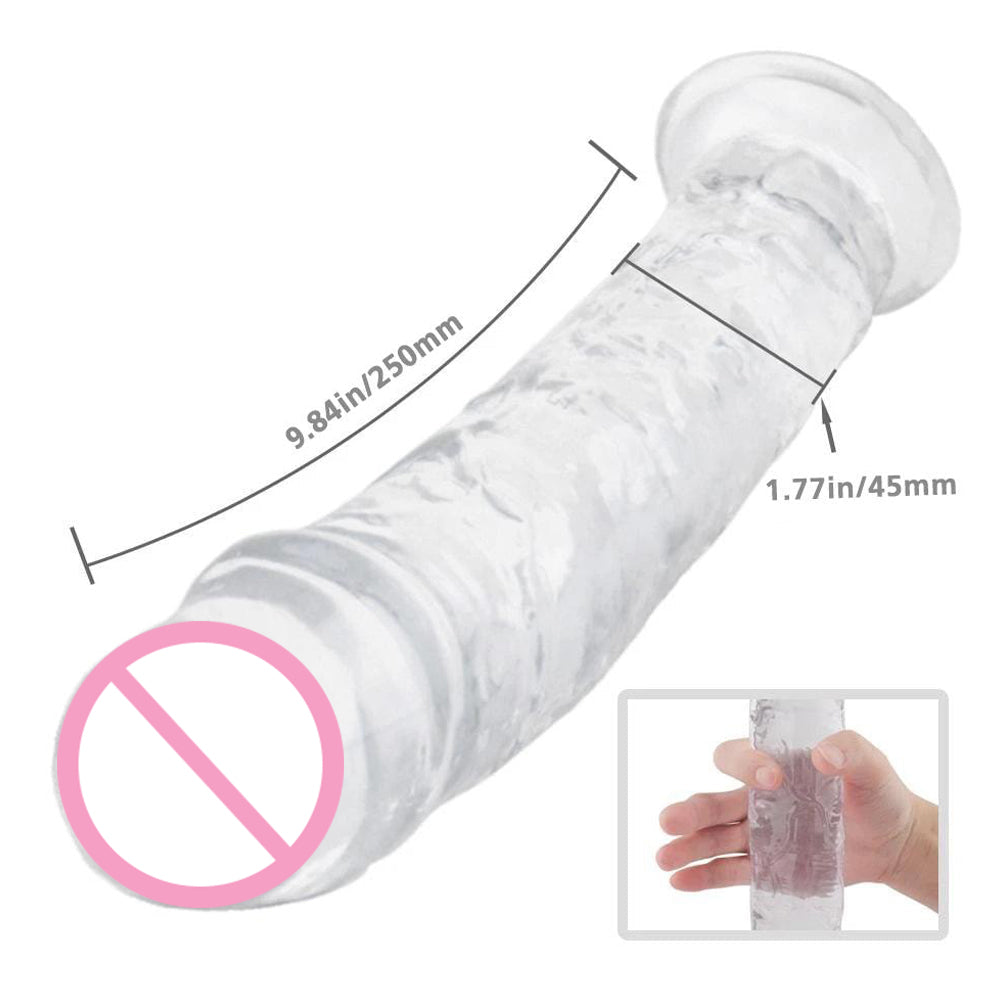 4 Kinds Size Super Suction Transparent Realistic Dildo Ball-free