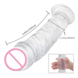4 Kinds Size Super Suction Transparent Realistic Dildo Ball-free
