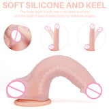 7.68 Inch Silicone Soft Flexible Realistic Dildo With The Keel