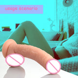 10.6 Inch Curved Huge Realistic G-Spot Dildo Vaginal Anal Play