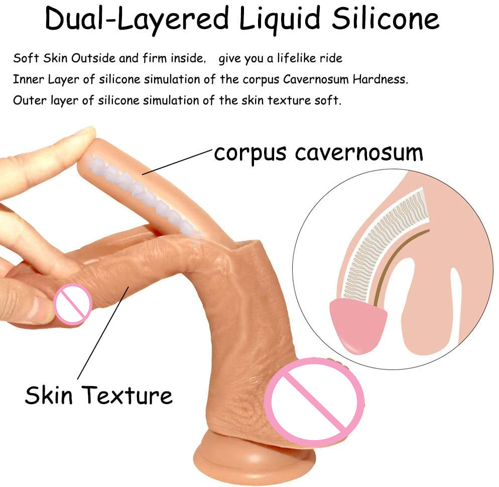 Best 8 Inch Removable & Bendable Realistic Silicone Harness Strap On Dildo