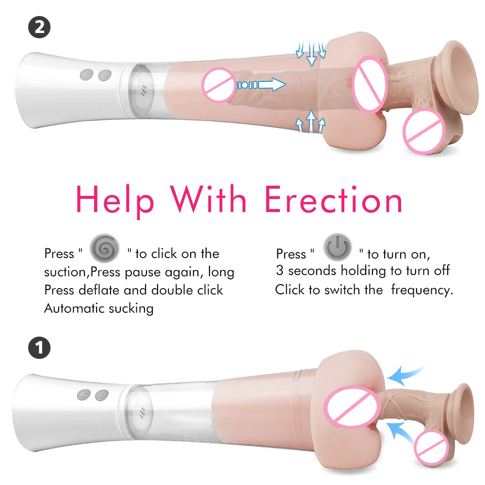 2 IN 1 Detachable Male Masturbation Cup Automatic 9-Suction Enlarger
