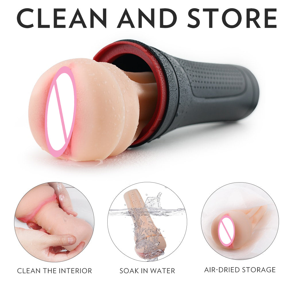 10 Vibration Remote Control Male Masturbator Cup Detachable Pocket Pussy