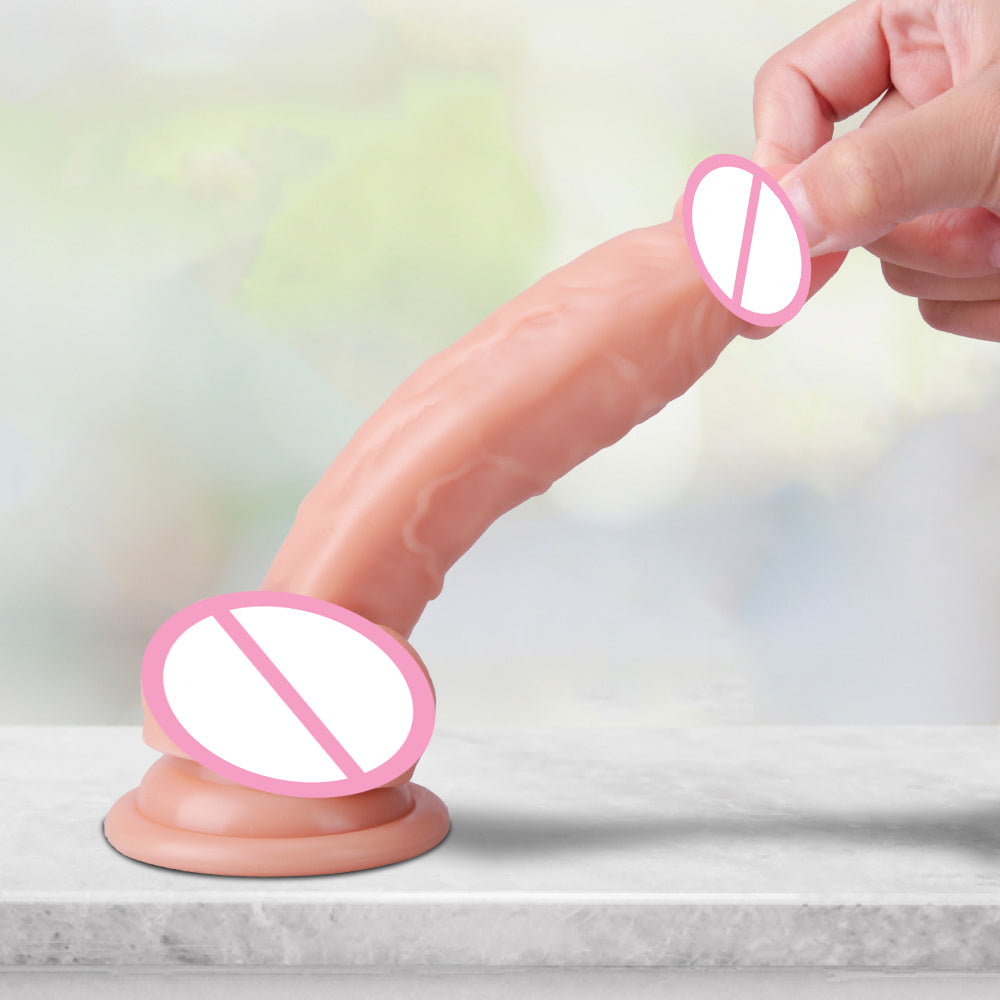 6.7 Inch Ultra-Soft Realistic Penis Dildo for Vagina Anal Play