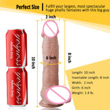 10 Inch big Waterproof Dual-Density Textured Realistic Silicone Dildo