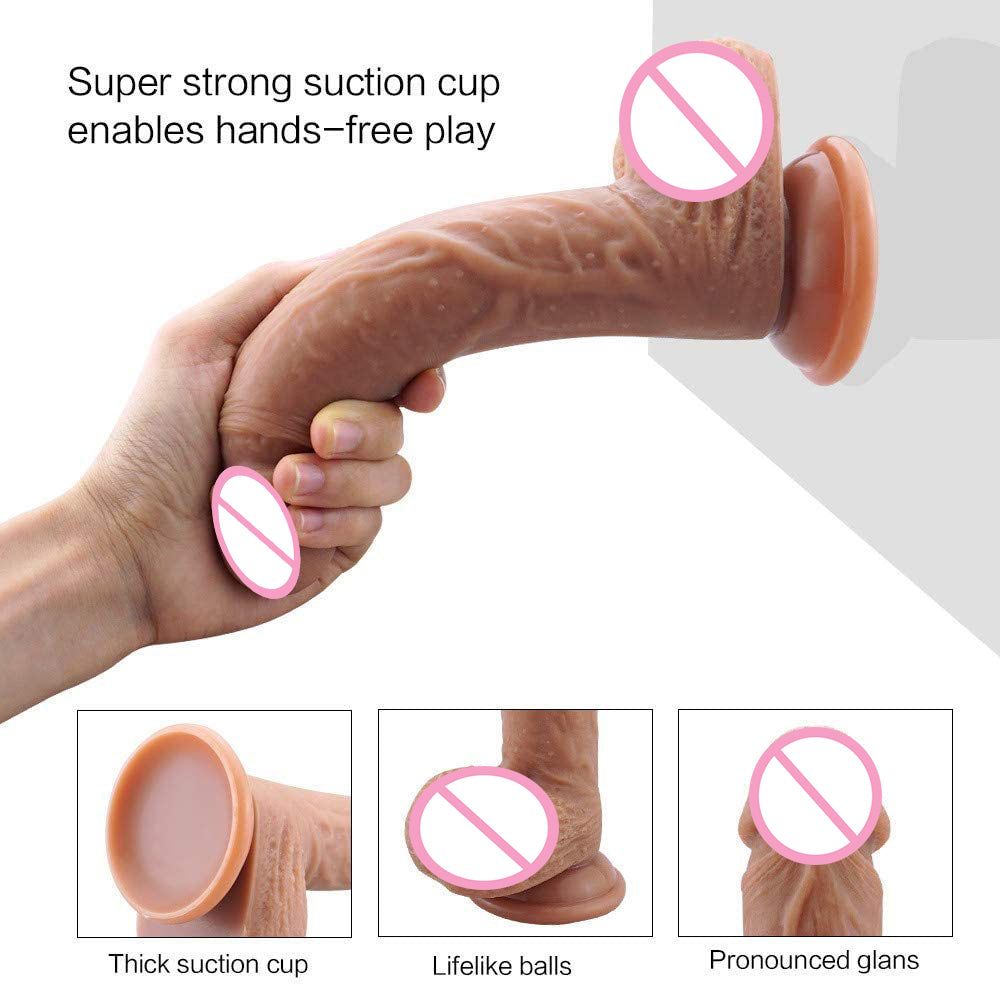 9 Inch Ultra-Soft Silicone Realistic Dildo For Women