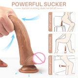 Remote Control 7.84 Inch Realistic Vibrating Dildo With Bullet 9 Modes