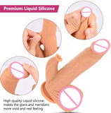 9.8 Inch Liquid Silicone Realistic Licking Thrusting Rotating Dildo