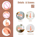 9.5 Inch Realistic Vibrating Rabbit Clit Thrusting Dildo 5*3*5 Modes