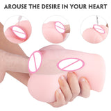 Pussy Ass Male Masturbator with Realistic Labia Vagina & Anal Stroker