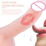 7.68 Inch Silicone Soft Flexible Realistic Dildo With The Keel
