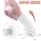4 Kinds Size Super Suction Transparent Realistic Dildo Ball-free