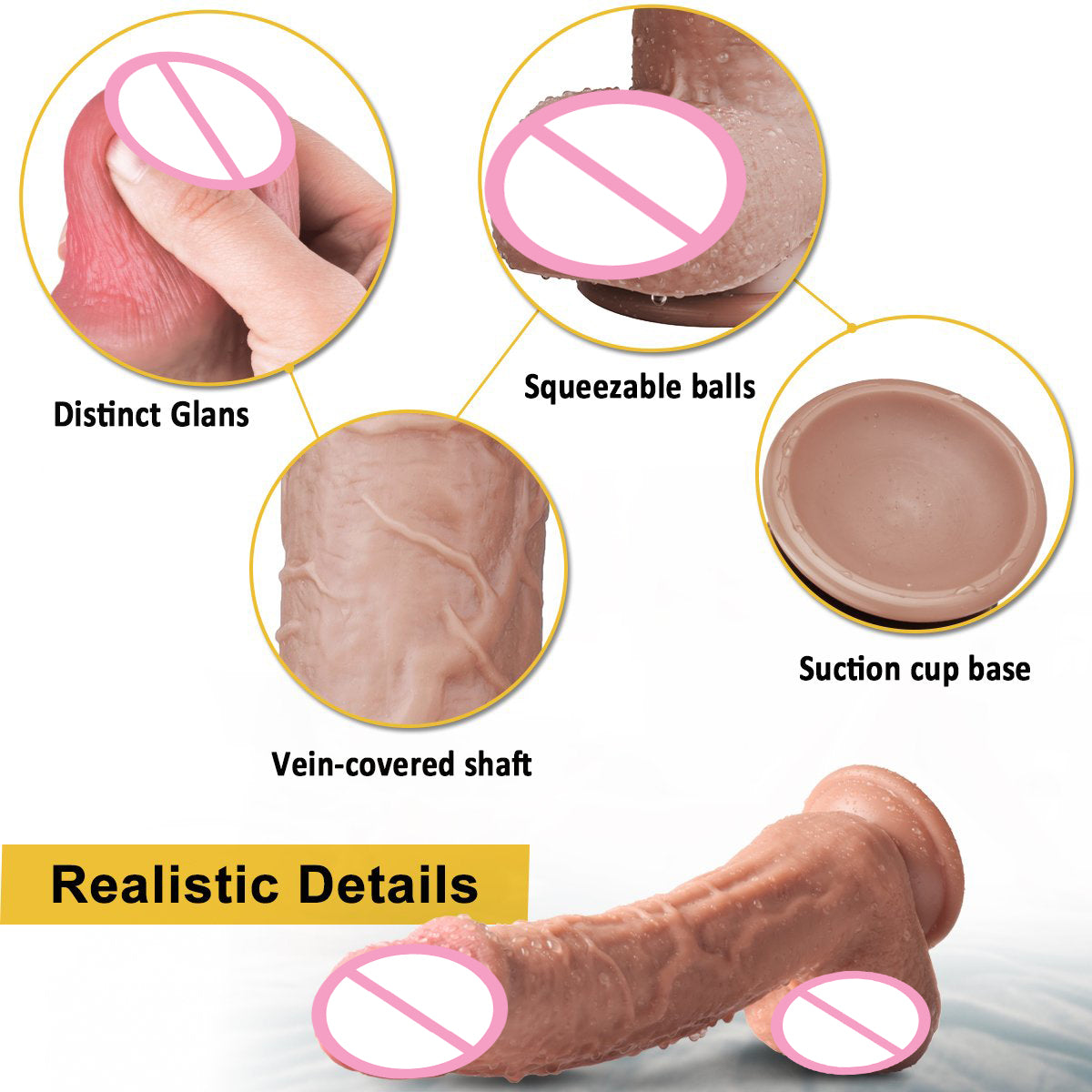 10 Inch big Waterproof Dual-Density Textured Realistic Silicone Dildo