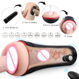 10 Vibration Remote Control Male Masturbator Cup Detachable Pocket Pussy