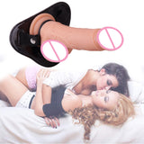 8.9 Inch Vibrating Wearable Strap-On Realistic Dildo Remote Control