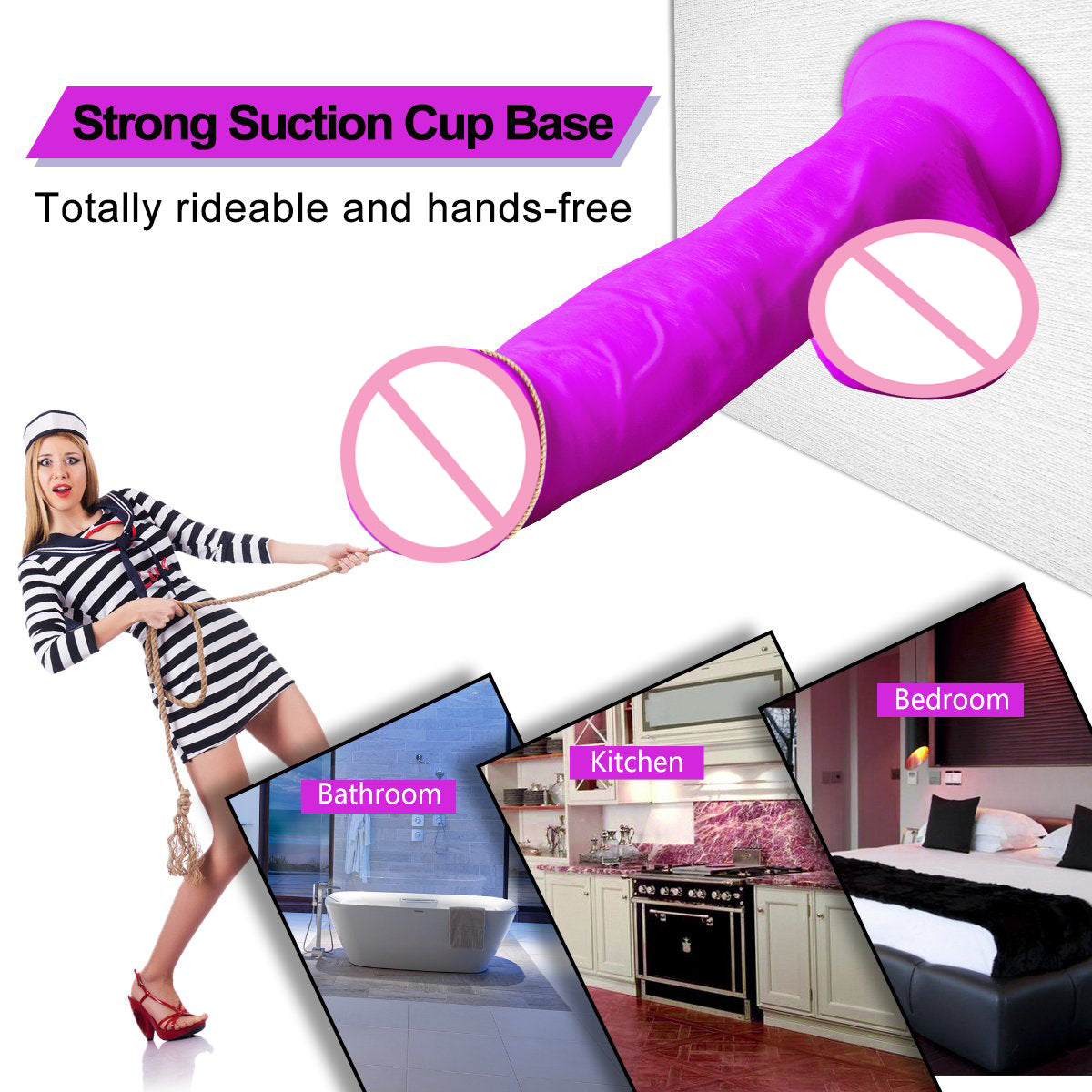 9.5 Inch Super Soft Liquid Realistic Silicone Dildo Lifelike Penis