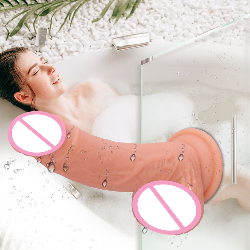 8.9 Inch Vibrating Wearable Strap-On Realistic Dildo Remote Control