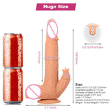 9.8 Inch Liquid Silicone Realistic Licking Thrusting Rotating Dildo