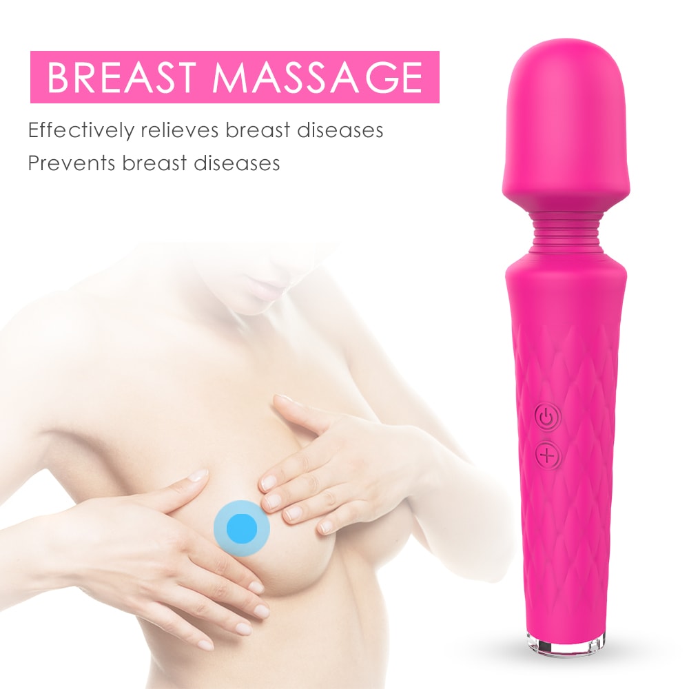 7*4 Modes 7-Color Light Base Wand Massager Handle Without Vibration
