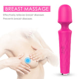 7*4 Modes 7-Color Light Base Wand Massager Handle Without Vibration