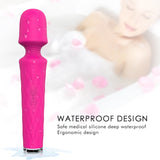 7*4 Modes 7-Color Light Base Wand Massager Handle Without Vibration