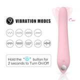 9 Rotating Vibrating Patterns Silicone G-Spot Vibrator Tongue Licking