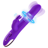10 Patterns G-Spot Rabbit Vibrator with 4 Rotating Modes Metal Beads