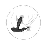 Heating Vibrating Prostate Massager Bendable Shaft Perineum Stimulator