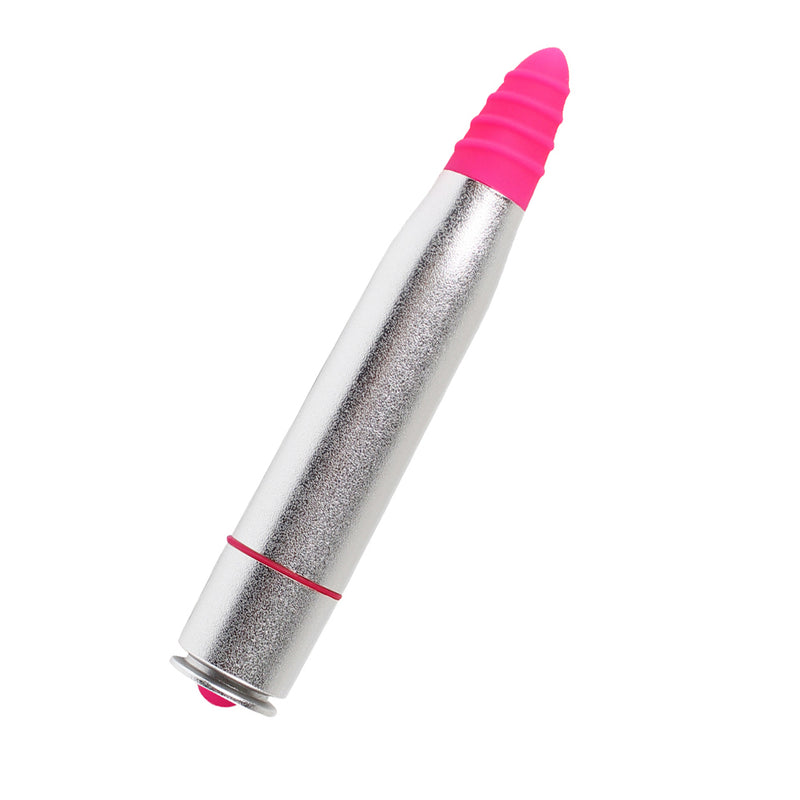 Bullet Vibrator 16 Vibrations with Spiral pattern Tip for Stimulation