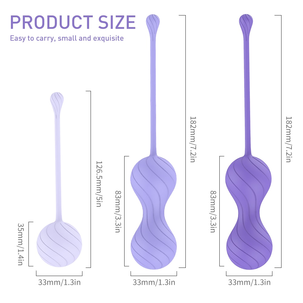 Built-in Steel Kegel Balls Kit 3 Stage Exercise