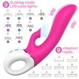 9 Suction 9 Vibration Clit G Spot Rabbit Vibrator Come-Hither Motion