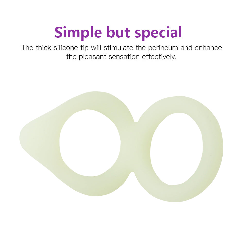 Silicone Dual Penis Ring Noctilucent Cock Ring for Erection Enhancing
