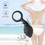 Silicone Tapered Butt Plug with Safe Pull Ring Curved Shaft Anal Play