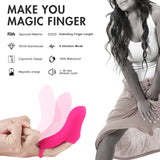 9 Modes Rechargeable Finger Vibrator Avoid Nail Scratching with Remote