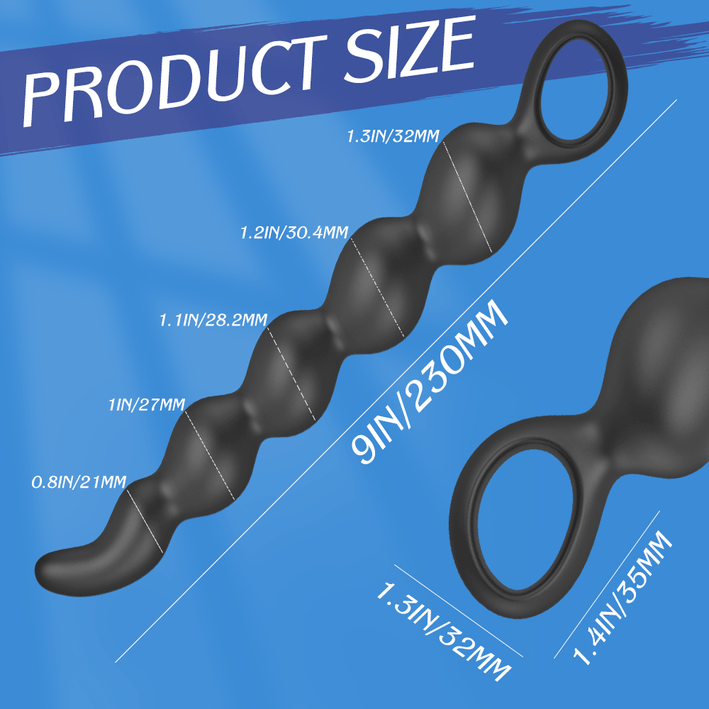 Large Small Gradient Anal Beads Plug with Pull Ring Beginner Advanced